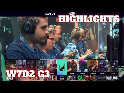 RGE vs MAD - Highlights | Week 7 Day 2 S11 LEC Summer 2021 | Rogue vs Mad Lions