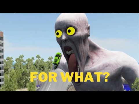 Escape From The Shy Guy SCP 096   Cars VS Giant Quarry Plant