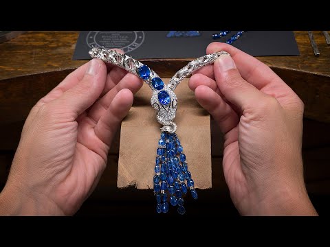 The Mediterranean Sapphire Serpenti necklace | Mediterranea High Jewelry Craftsmanship