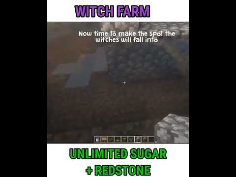 ORAFIX - How to make witch farm for potion+ redstone + sugar in MINECRAFT #minecraft #shorts