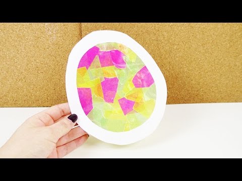 Osterdeko fürs Fenster selber machen | Osterdeko aus Papier selber basteln | Deutsch
