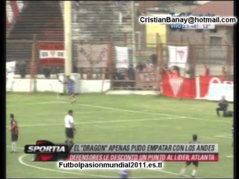 Los Andes 2 Defensores 2 Primera B Metro 2010-11 Los goles