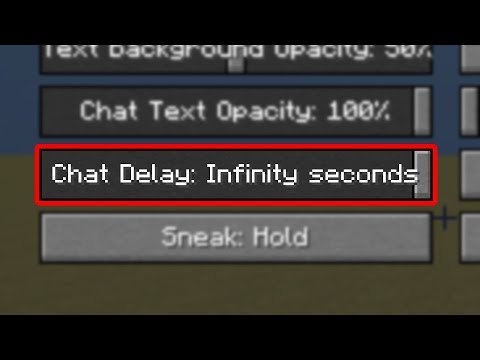 Setting Chat Delay to Infinity ∞ Seconds in Minecraft!