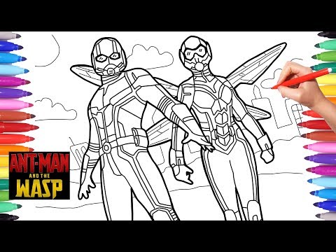 Antman and the Wasp Coloring Pages, How to Draw Antman and the Wasp, Marvel Superheroes