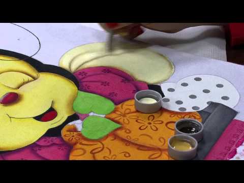 Mulher.com 15/07/2015 Lilinha Silva - Pintura em tecido abelinha Parte 2/2