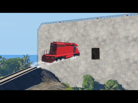 Somewhat possible Train Stunts - beamng drive