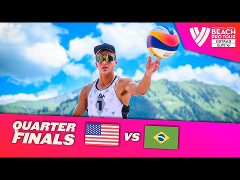 Partain/Benesh vs. Pedro Solberg/Guto - Quarter Finals Highlights Gstaad 2023 #BeachProTour