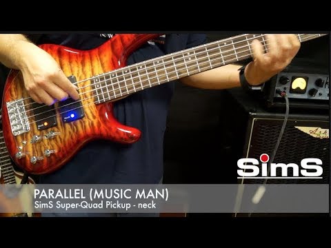 Cort DLX V Plus bass updgraded with SimS Super Quad Pickups