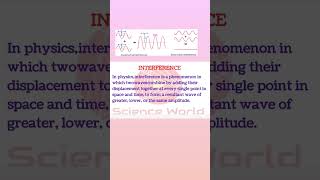 INTERFERENCE and DIFFRACTION terms to understand