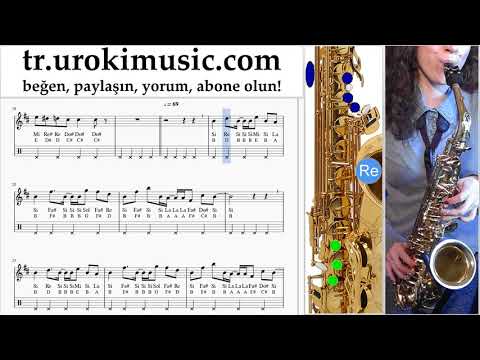 Saksafon dersleri (alto) Axel F - Crazy Frog Notalar Eğitim um-i723