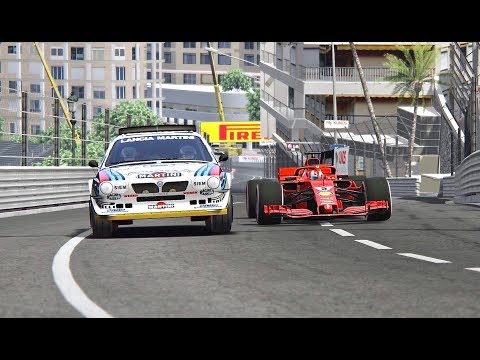 Ferrari F1 2018 vs Lancia Delta S4 - Monaco