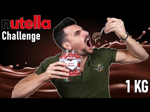 NUTELLA CHALLENGE | MANGIO 1 KG di NUTELLA (SENZA BERE) Speed Challenge | MAN VS FOOD #nutella #asmr