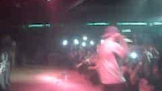 JusMyLuck on stage with Slaughterhouse