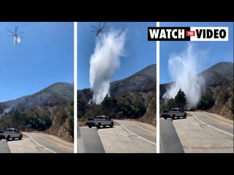 Fire crews battle Gulch Fire burning in California's San Gabriel Canyon