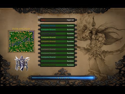 1 night elf vs 11 insane computers