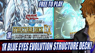 FREE TO PLAY BLUE EYES EVOLUTION EX STRUCTURE DECK! | YuGiOh Duel Links