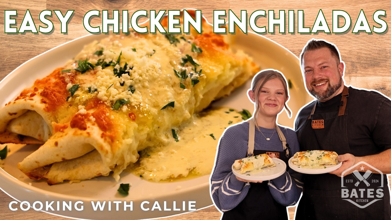 The Easiest Creamy, Cheesy, Chicken Enchilada | Cooking with my youngest sister!