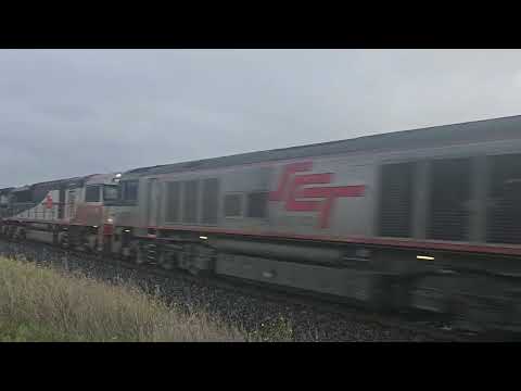 1PM9 SCT intermodal + steel train, Perth WA to Laverton VIC, 1752, 28/8/24, Stawell VIC