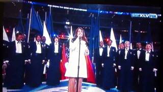 Lea Michele sings America the Beautiful at the Super Bowl