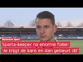 Sparta-doelman Tim Coremans ging opzichtig in de fout tijdens het duel met SC Cambuur