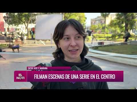 Filman escenas de una serie en el centro capitalino