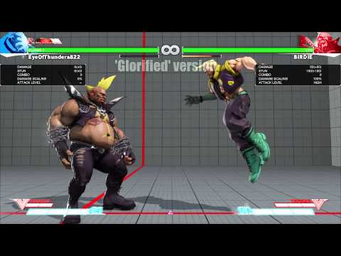 SFV Nash Beta Lab session - Comparing V-trigger combos and weird cross-up glitch - Street Fighter 5