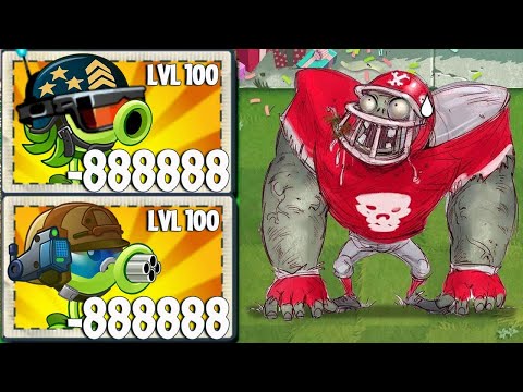 Every Plants Max Level vs 100 Football Allstar Zombies - Who Will WIn? - PvZ 2 Challenge