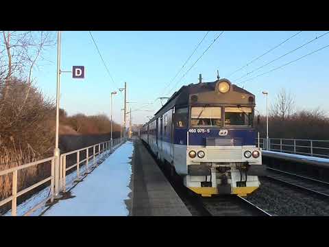 Zimná náladovka na zastávke Osek nad Bečvou v podaní panťáku 460.075+076