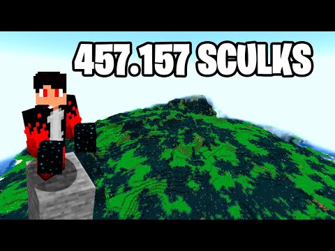 Criei um mundo INTEIRO de sculk no Minecraft!!!