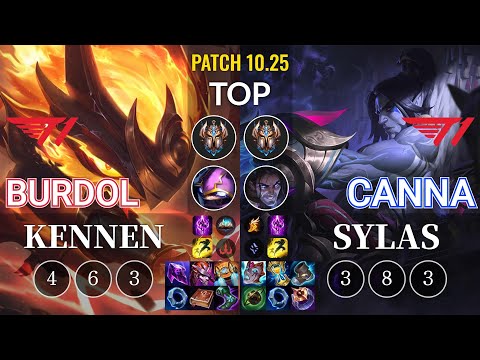 T1 Burdol Kennen vs T1 Canna Sylas Top - KR Patch 10.25