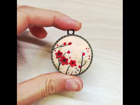 Polymer Clay Floral Pendant Tutorial - Anemone Inspired