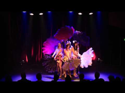 Feather Fan Follies students perform Blue Skies - The Bombshell Burlesque Academy