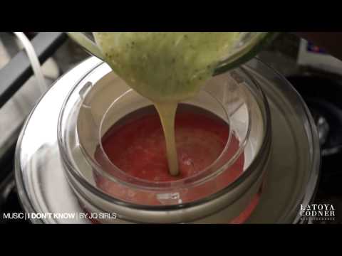 How To Make Strawberry Kiwi Icecream (Eyeballing)