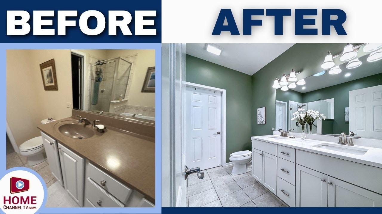 Bathroom remodel before and after