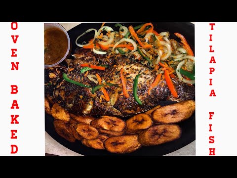 Oven Baked Tilapia Fish. Cameroonian Roasted Fish Recipe!!