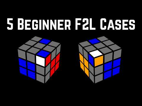 5 Beginner F2L Cases (Both Pieces In Top)