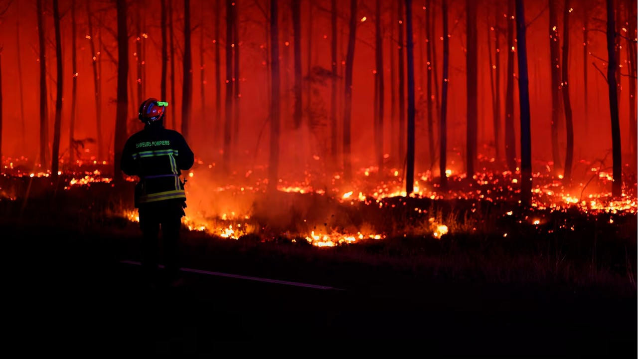 Miles de evacuados en Francia, España y Portugal a causa de incendios forestales