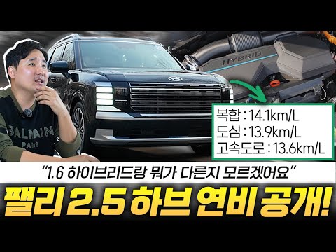 하이브리드 연비가...11.4km/L? 팰리세이드 2.5 하브 드디어 연비 확정됐습니다