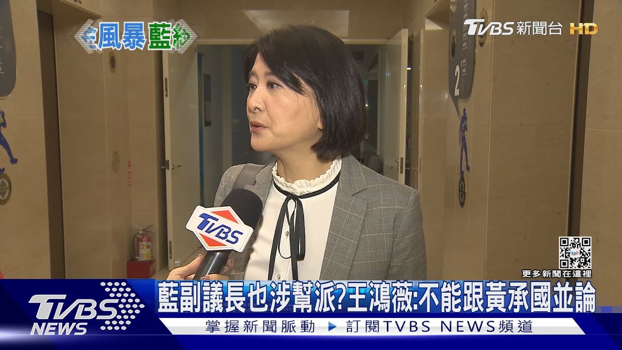 藍副議長葉林傳也涉幫派?王鴻薇:不能跟黃承國相提並論