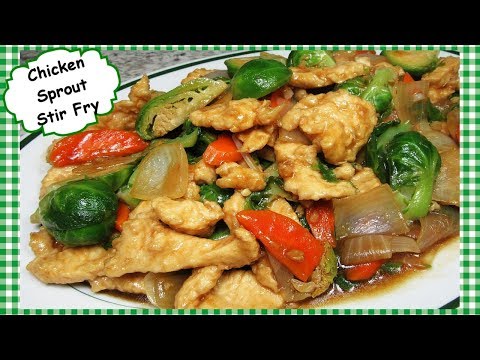 Chinese Velvet Chicken and Brussel Sprouts Stir Fry Recipe ~ Brussels Sprouts
