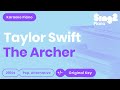 Taylor Swift The Archer Karaoke Piano