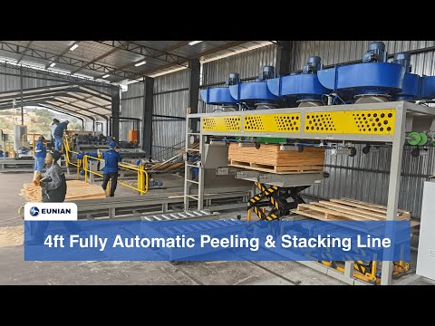 4ft Fully Automatic Peeling & Stacking Line | High-Efficiency Veneer Production