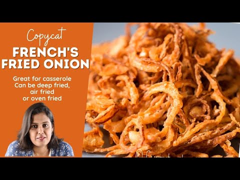 COPYCAT FRENCH'S FRIED ONIONS are CRISPY CRUNCHY and DELICIOUS! For burgers, casserole or  as snack!