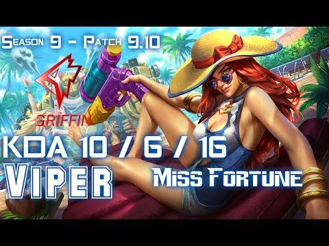 GRF Viper MISS FORTUNE vs SONA ADC - Patch 9.10 KR Ranked
