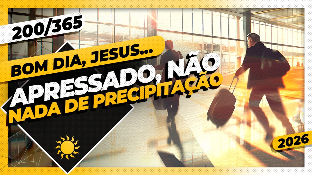 APRESSADO, NÃO: NADA DE PRECIPITAÇÃO - Bom dia, Jesus! 200/365 (2026)