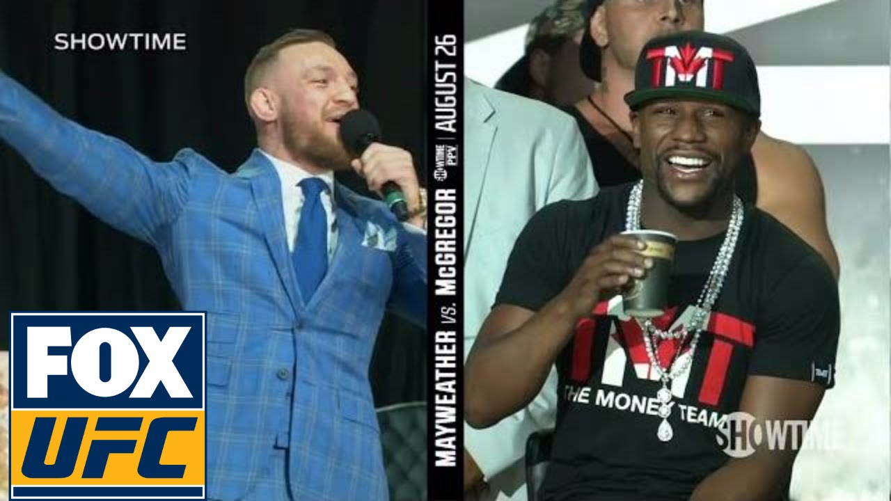 Conor McGregor on Floyd Mayweather wearing a schoolbag 'You can't even read' | TOR | UFC ON FOX - YouTube