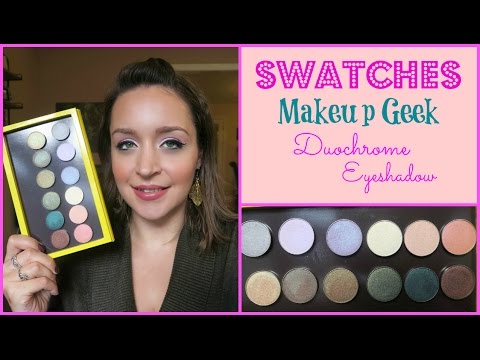 Swatches of Makeup Geek Duochrome Eyeshadow! Video