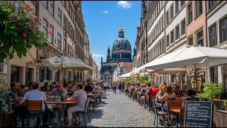 Dresden, Almanya 🇩🇪 4k Yürüyüş Turu | Barok Güzellik ve Riverside Manzaraları | 