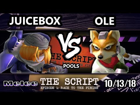 The Script -  Juicebox (Sheik) Vs.  ole (Fox) - Smash Melee Round Robin Pools