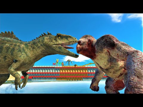 Giganotosaurus vs every boss animal revolt battle simulator
